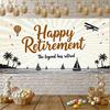 Palm Trees Design Event Banner Travel Decor Happy Retirement Banner for Retirement Gathering Travel Event Vacation Party