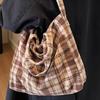 New Commuting Large-capacity Bag, Popular Plaid Shoulder Bag, Student Commuting Niche Messenger Bag