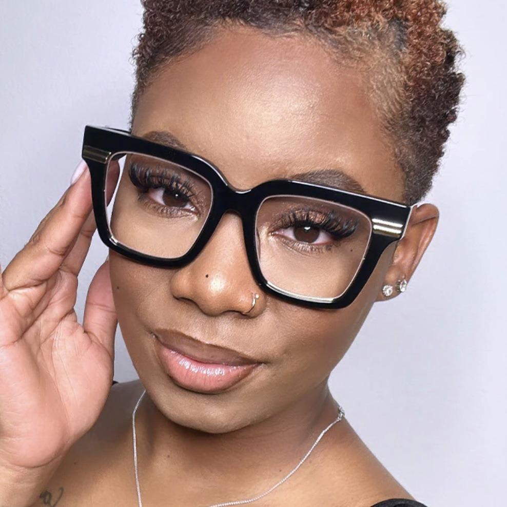 1PC  New Square Frame Sunglasses Fashion Ins Glasses Female Concave Design