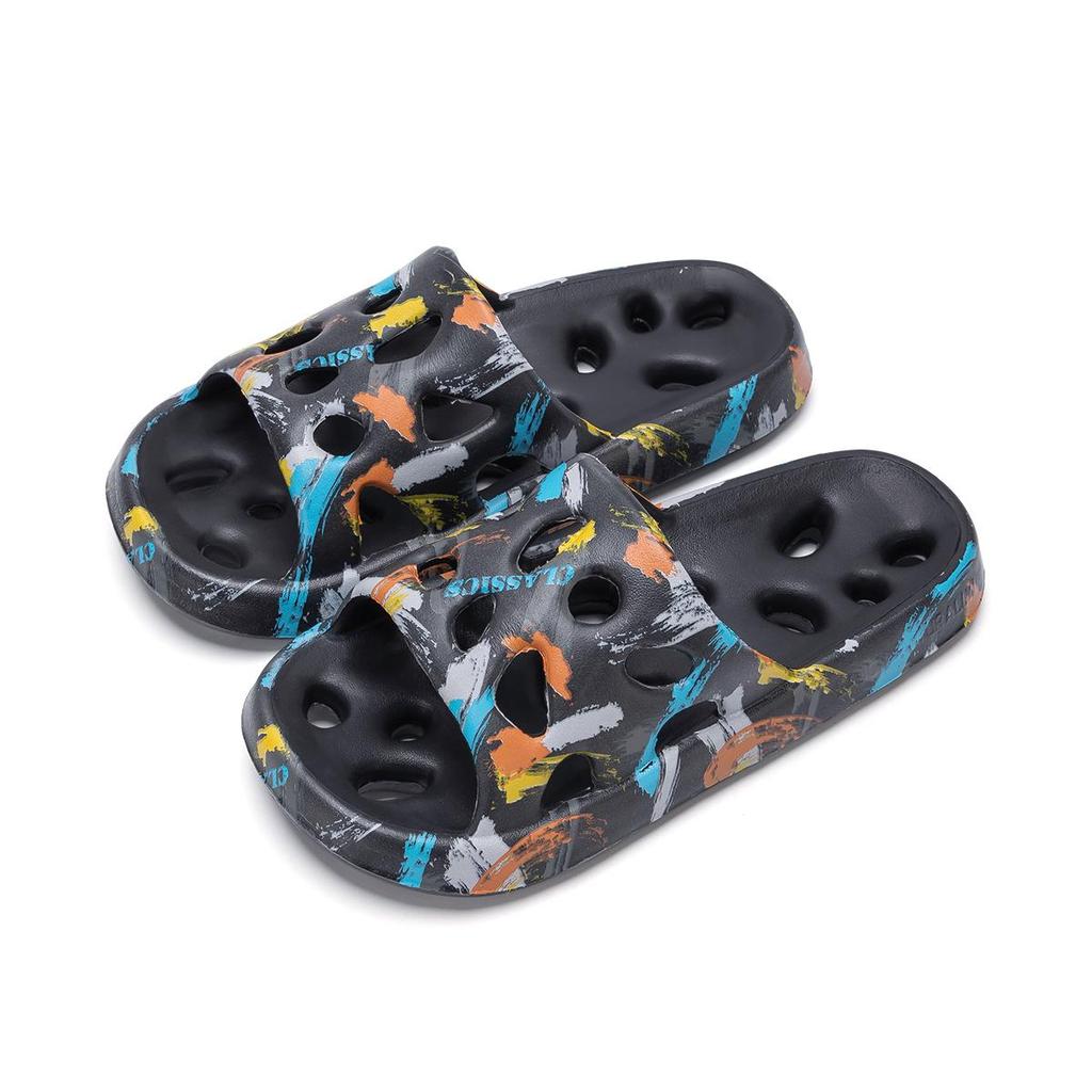 EVA Women Bathroom Slippers Flat Leaky Home Slides Fashion Comfortable Non-slip Slippers Quick Drying Men Indoor Slippers