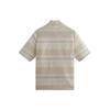 Kith Thompson Crochet Button-Down Striped Colorblock Short Sleeve Knit Shirt Men Tops Beige KHM031095-105