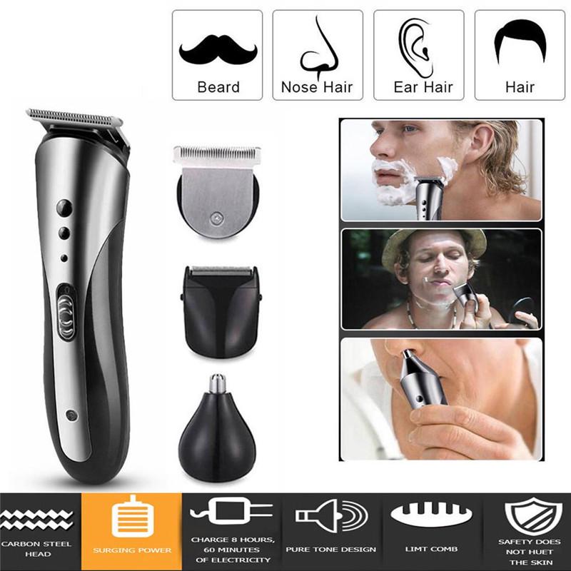 3 In 1 Hair Trimmer Rechargeable Electric Nose Hair Clipper Razor Beard Shaver
