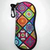 2D Flat Tree Of Life Glasses Case, Ultra-Light Portable Zip Pouch W/ Keychain, Unisex For Regular/Reading Glasses,Zipper