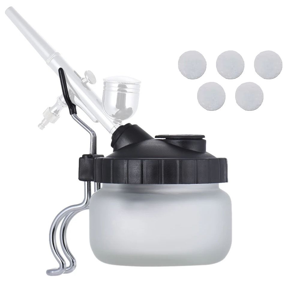 With Airbrush Hanger Spray Pen Cleaning Pot Metal Handle Waste Liquid Collector  Model Building