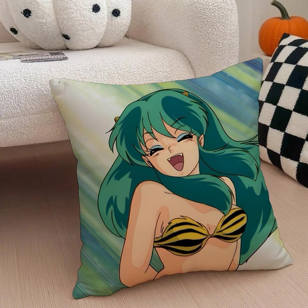 Anime Game UUruseiES YYatsuraS Cushion Cover Throw Pillow Cover Hidden Button Durable Polyester Chair Cushion