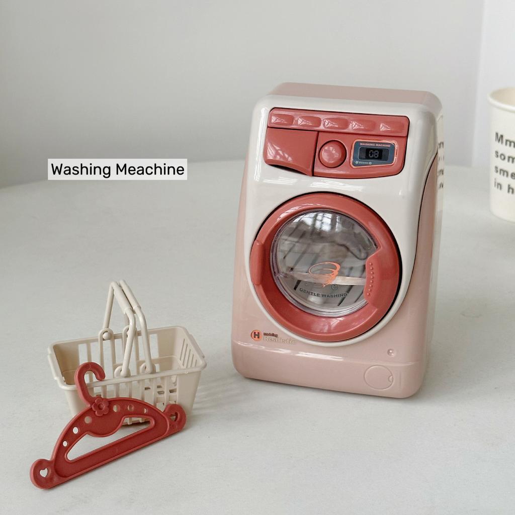 Kids Electric Toy Appliances Simulation Coffee Machine Juice Maker Washing Machine Oven Bread Maker Role Play Housekeeping Toy Multi Function Toy Set