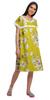 Moomaya Printed Short Sleeve Knee Length Nightdress Round Neck Sleepwear