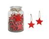 Set of 36 Red Star Baubles 8 Cm Christmas Tree Ornaments 36 Pcs