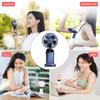 (blue) Portable Handheld Fan,Hanging Neck Fan 90° Adjustable USB Rechargeable 4000mAh Quiet Personal Fan with 5 Speeds