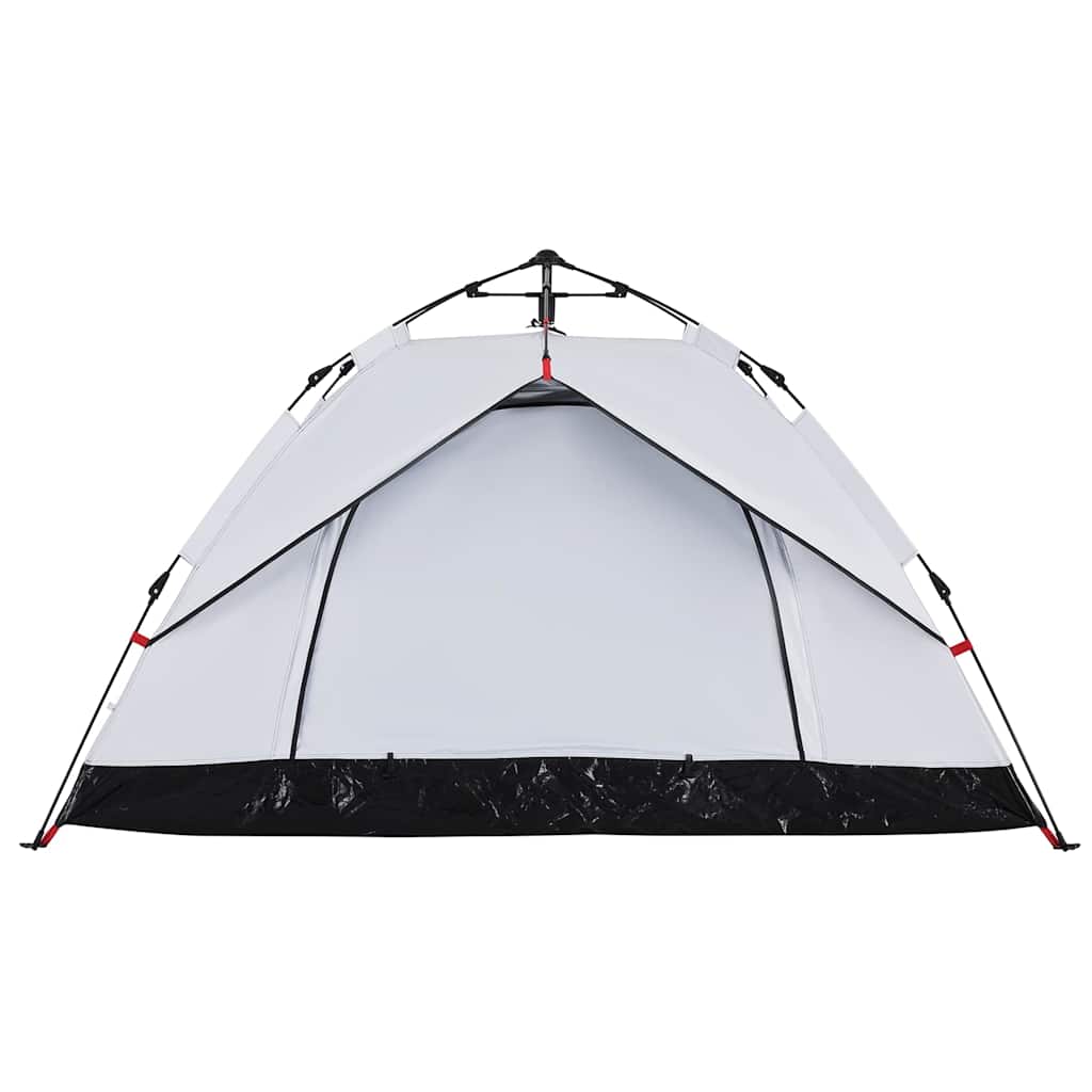 Dome Camping Tent for 3 Persons White Blackout Quick Release