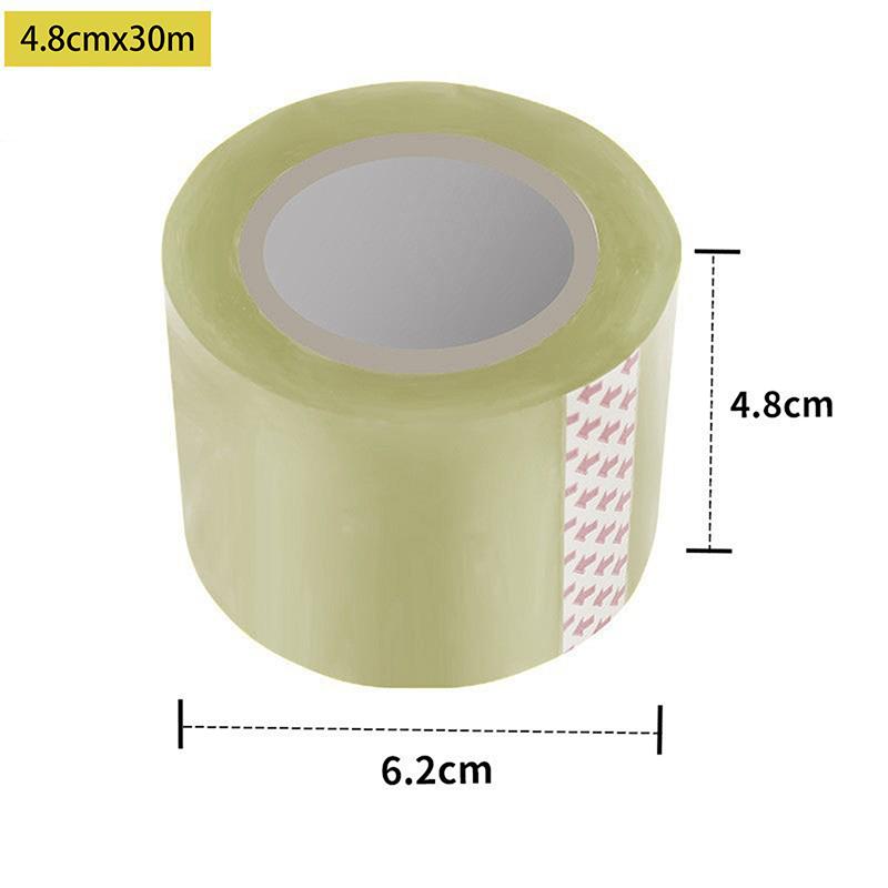1 Set Transparent Tape Cutter Heavy Duty Packaging Tape With Dispenser For Shipping Clear Packing And Moving Supplies