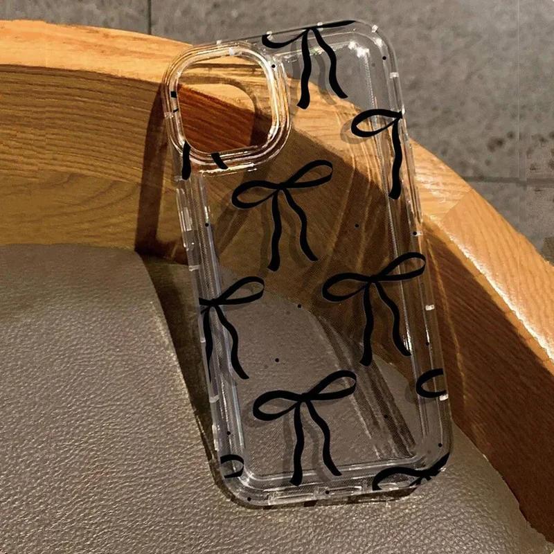 

Cute Ponk Heart Bow TPU Case for Samsung Galaxy S25 S24 S23 S22 S21 Ultra Plus FE A53 A14 A15 A35 A55 Transparent Airbag Cover For A54