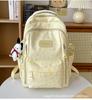 Schoolbag Korean Version Backpack for Women Ins Small Fresh Schoolbag High Junior High School College Student Large Capacity Simple Casual Backpack