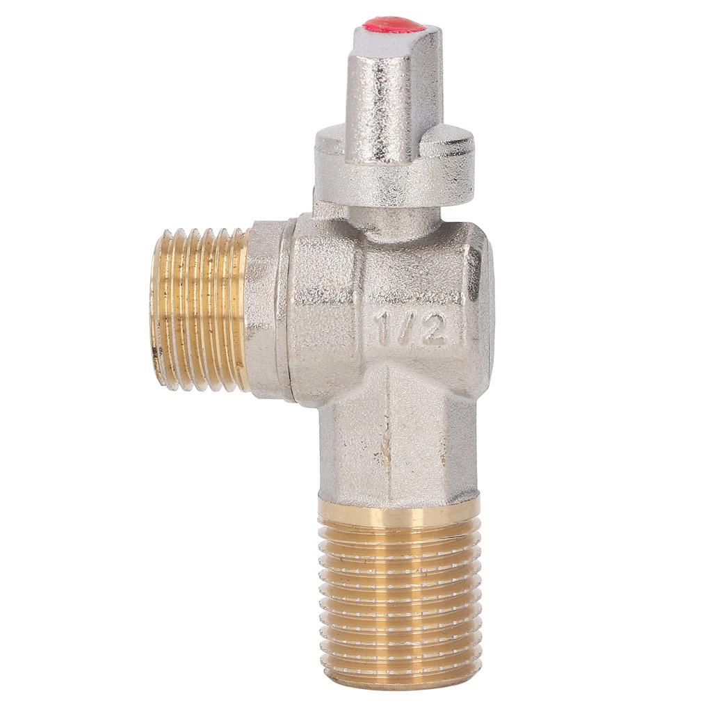 G1/2 Thread Brass Triangle Valve Large Flow Cold Hot Water Angle Stop Valve for Kitchen Bathroom