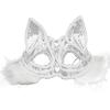 White Black Glitter Show Cat Lace Eye Mask Masquerade Ball Mask Women's Sexy Costume Dress Party Dance Costume Wedding Mask