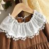 2025 Spring & Autumn Girls' French Court Embroidery Dress - Baby Girl Lapel Lace Long Sleeve Princess Dress