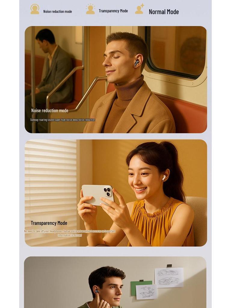 Xiao Du T200 True Wireless Sports Bluetooth Headphones with Active Noise Cancellation and Simultaneous Translation.