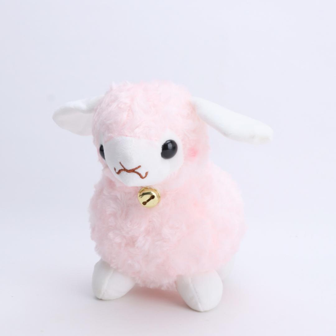 

Cute Sheep Plush with Bell Stuffed Animal Toy Kawaii Lamb Doll with Neck Bell Soft Fluffy Plushie for Girls Kids Valentine s Day 19cm