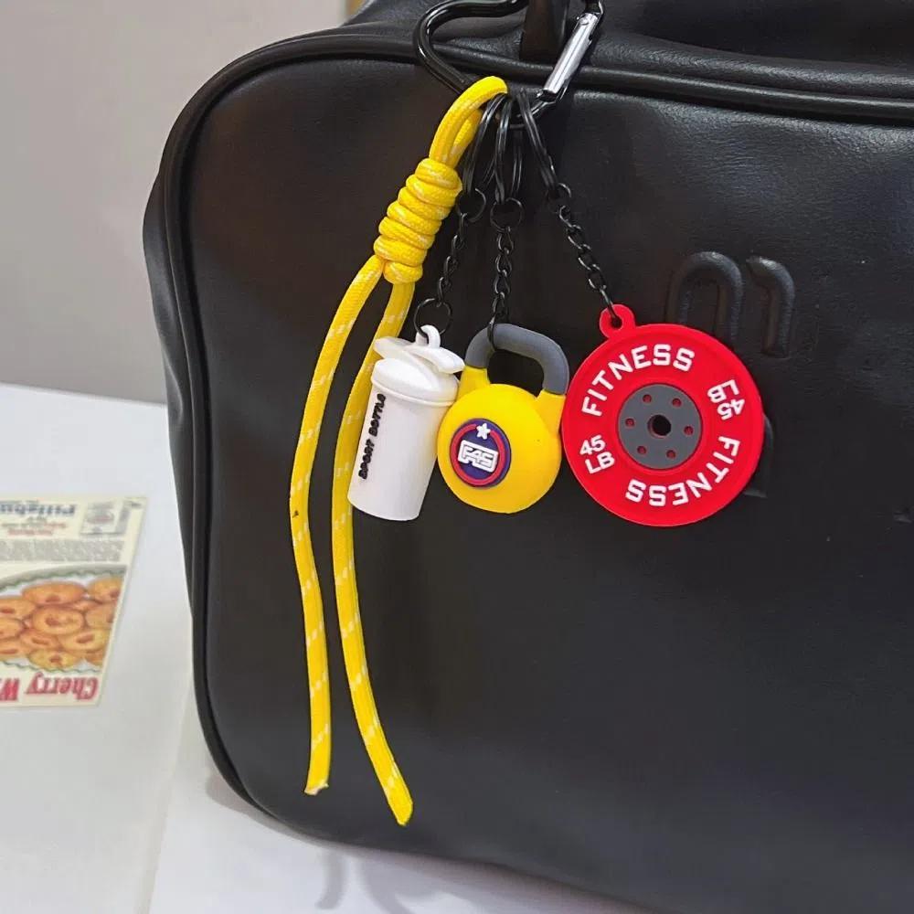 

Mini Barbell Plates Key Chain Kettlebells Fitness Series Pendant Fitness Prople Style 11