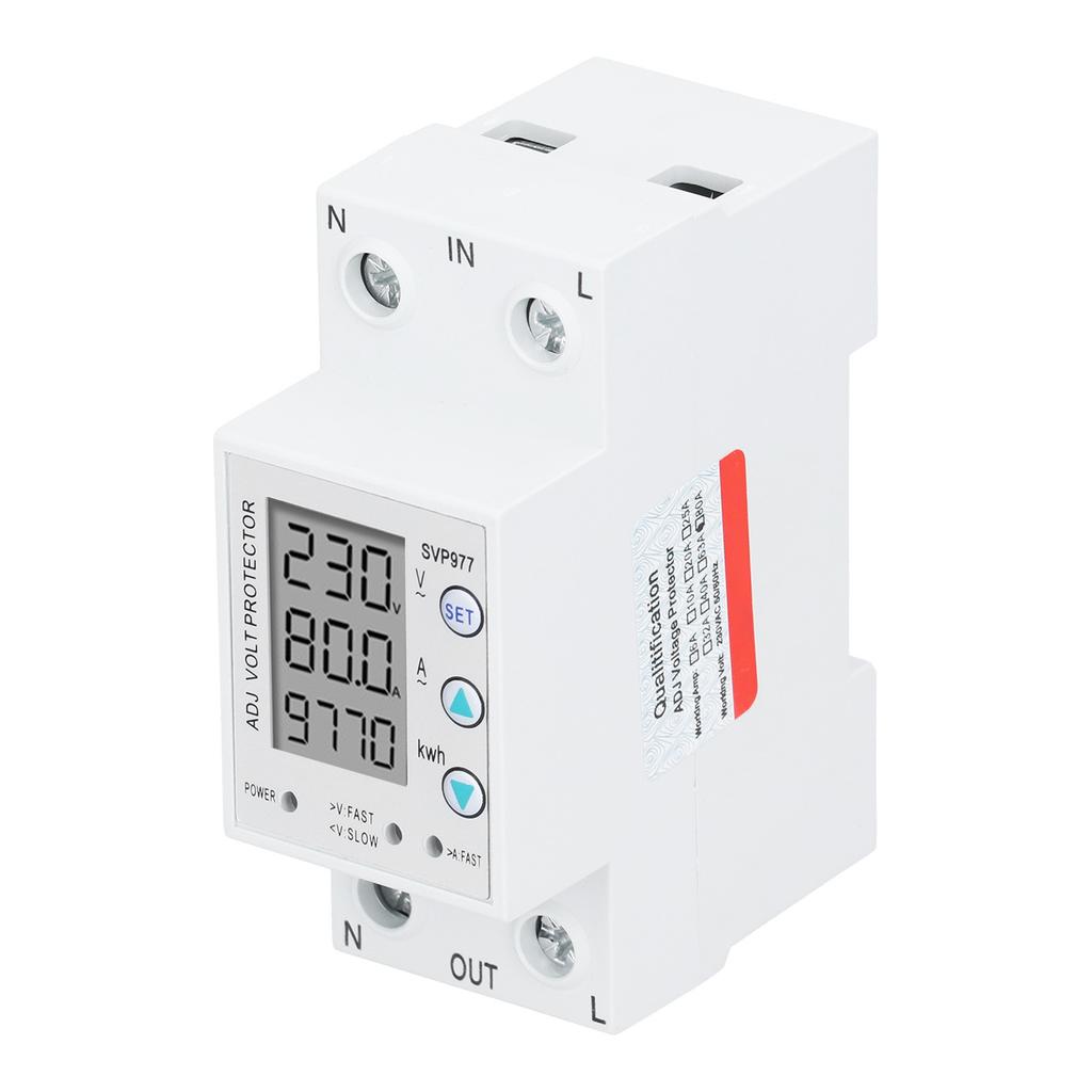 Monitoring Protector Adjustable Voltage Power Current Display Protection Device 230VAC 50 60Hz