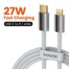 TOOCKI TX110C1 1m Mini Zinc Alloy PD 27W USB-C To iP Cable 480Mbps Fast Data Transfer Cable with Smart Chip