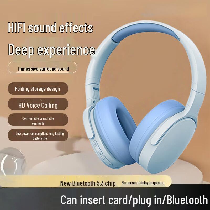Deep Bass Wireless Bluetooth Gaming Over-Ear Headphones P2961 - High-Quality Sound for Esports and Music