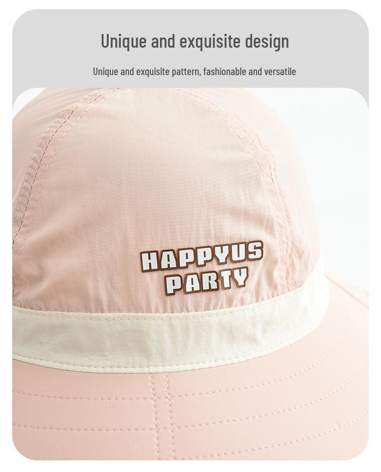 Children's Wide-Brim Sun Hat with Neck Protection - Windproof for Boys & Girls Outdoors