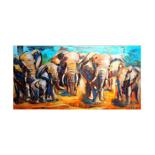 Modern Graffiti Animal Elephant Tiger Lion Canvas Painting Wall Art Picture Posters and Prints for Living Office Room Home Decor No Frame