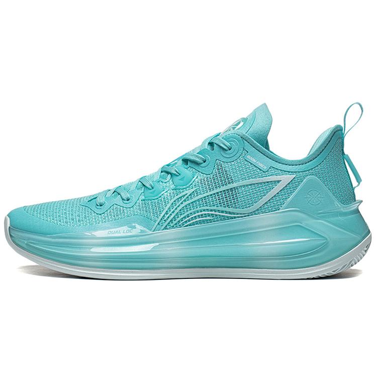 New LiNing Liren 3 V2 Azure Sea Anti Slip And Wear Resistant Lightweight Mid Top Basketball Shoes Aqua Green ABAT057-1