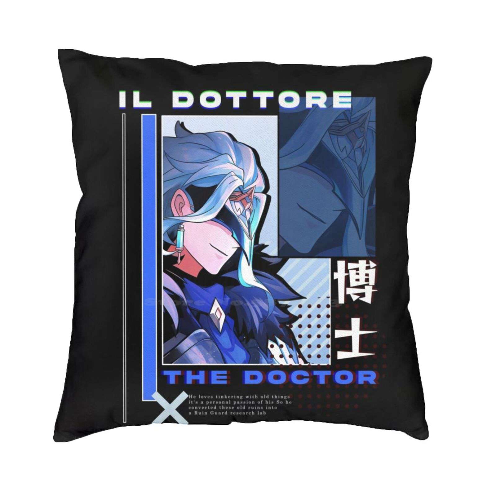 Exquisite Ornaments Unisex Genshin Impact Dottore Fashion Sofa Throw Pillow Cover Pillowcase Genshin Impact Dottore Genshin Dottore Doctor Dottore Dottore