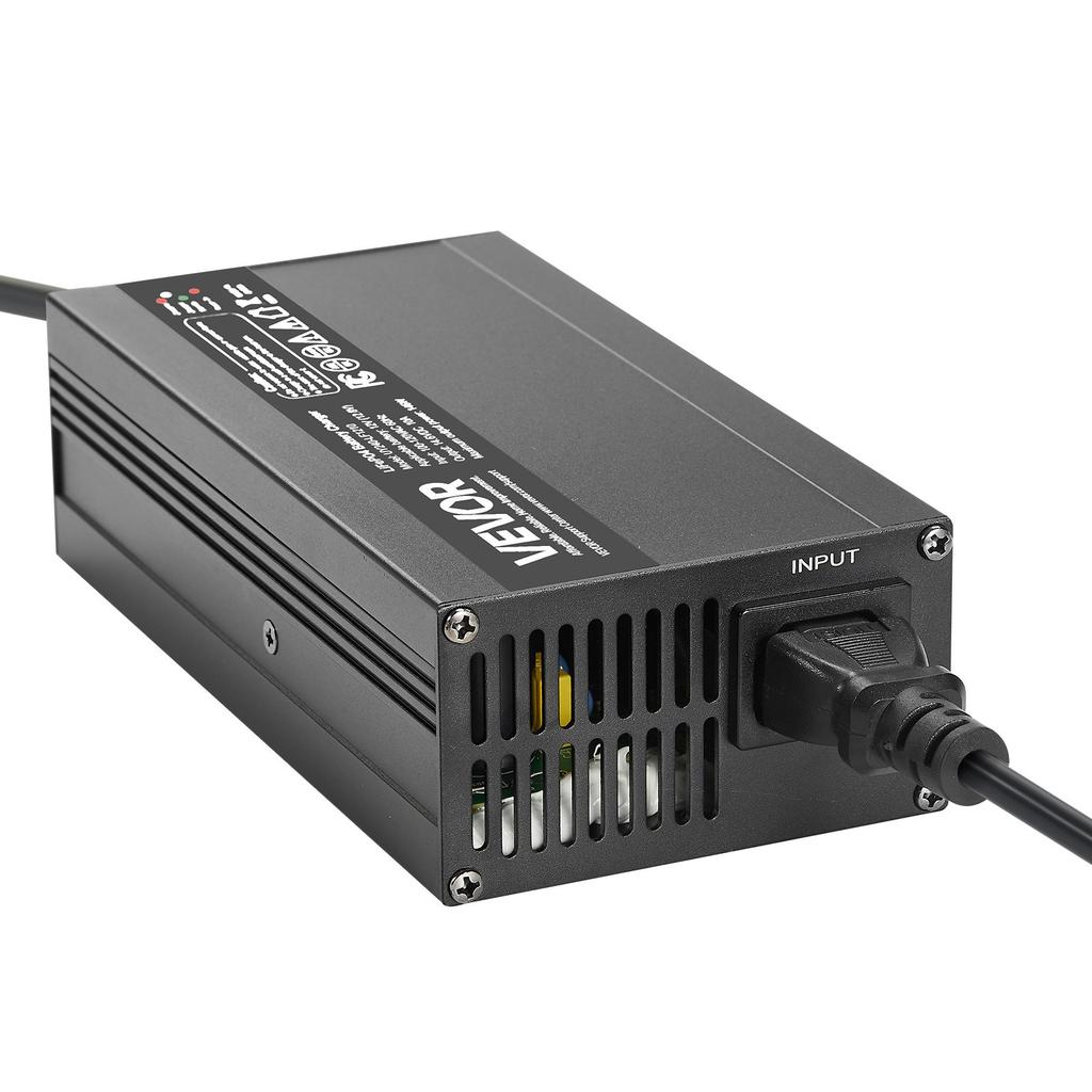 VEVOR 12V 10A Lithium Battery Charger, 14.6V, AC-DC LiFePO4 Smart Charger, with Anderson Connector, LED Indicator, 0V Activation