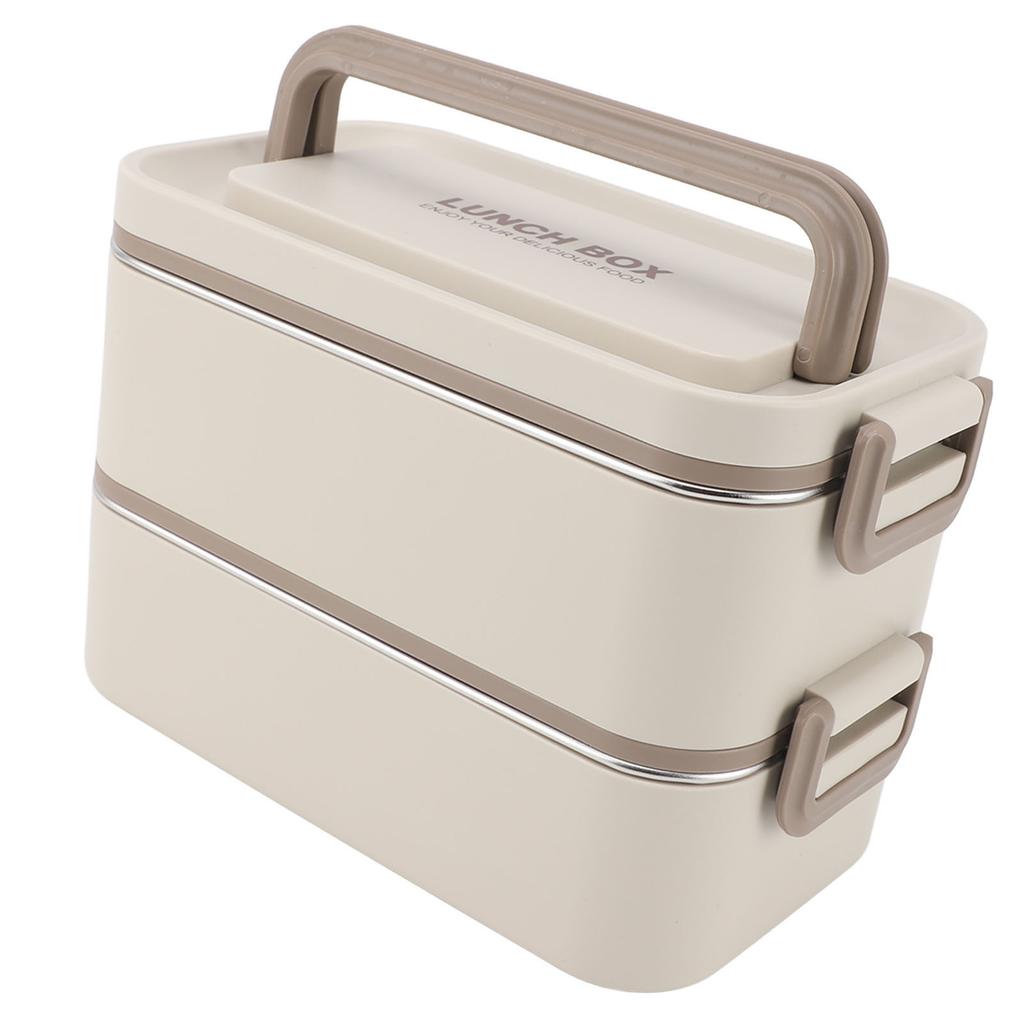 2 Tier Stackable   Box 304 Stainless Steel Insulated Lunch Containers Lkproof Compartment Portable Food Container for School