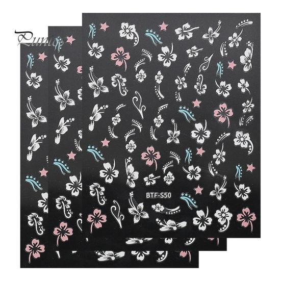 

3 шт. наклейки для дизайна ногтей цветок гибискуса самоклеящиеся лепестки дизайн ногтей наклейки для украшения маникюра светло-розовый