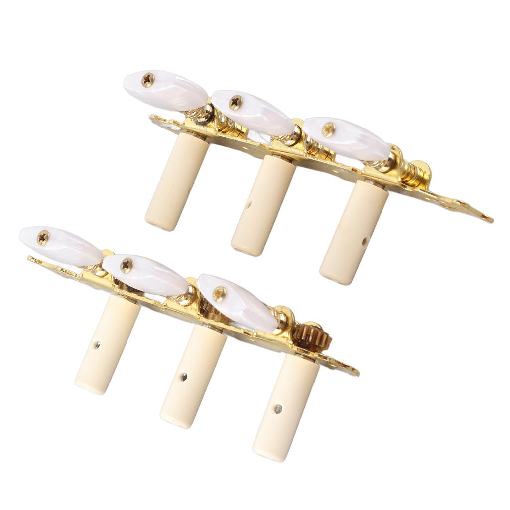 2 szt. Klasyczne maszynki do strun gitarowych Klucze stroikowe Stroiki Zestaw Biały guzik