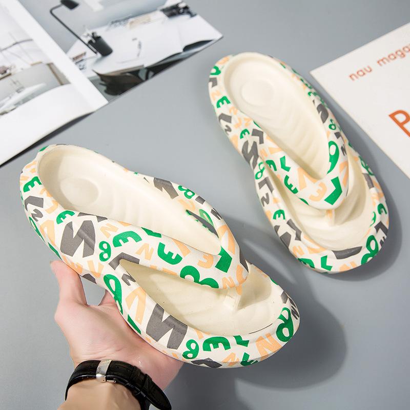 Fashion Women Beach Flip Flops Indoor Outdoor Lovers Platform Slippers Summer Shoes Women's Sandal Thick Sole Female Male Fashion Slides