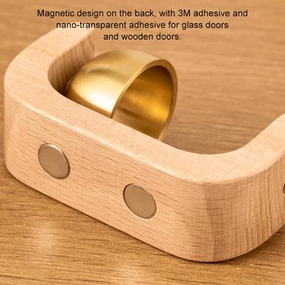Suction Door Type Dopamine Wind Chime Wireless Solid Wood Wind Chime Entry Reminder Bell for Home and Office Car Decoration