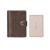 Card bag buckle automatic elastic card cover access control protective cover plaid aluminum box 20% off change bag trend card bag