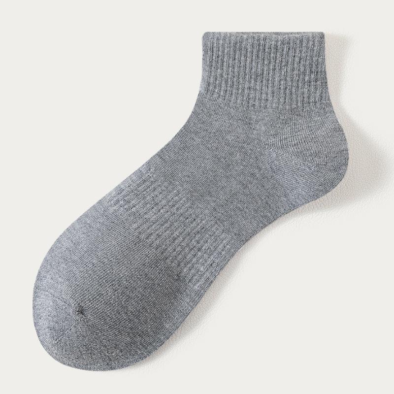 White Socks, Men's Anti-odor Mid-calf Socks, Cotton Socks, Sports Sweat-absorbing Short Calf Breathable, Autumn and Winter Long-calf Socks