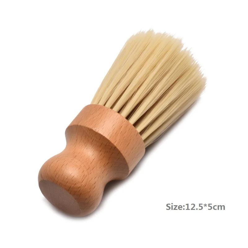 

HeMu-Car Interior Wooden Handle Soft Bristle Cleaning Brush, Household Dust Brush, Barber Shop Hair Brush, Facial Cleansing