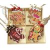 Holiday Charm Ornaments Christmas Gnome Shapes Christmas Wooden Ornaments Set Gnome Gingerbread Man Decorations for Xmas Tree