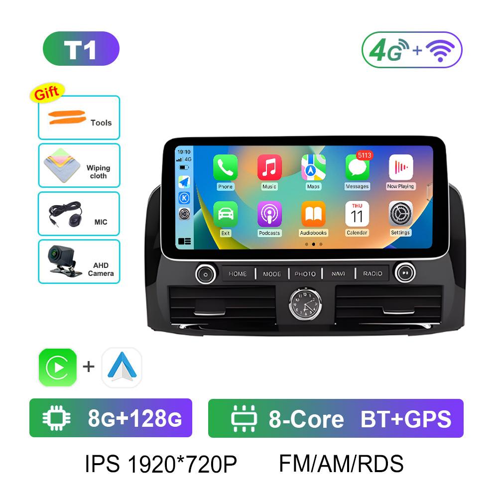 Android Auto Wireless Carplay for Toyota Prado 2004 2005 2006 2007 - 2009 DSP Stereo Cooling Fan Autoradio Touch Screen No 2 Din