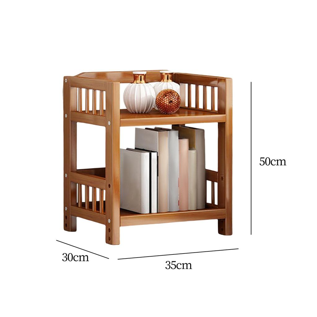 Bamboo Bathroom Shelf Coffee Bedside Table Display Rack Multifunctional Storage Stand Sturdy Corner