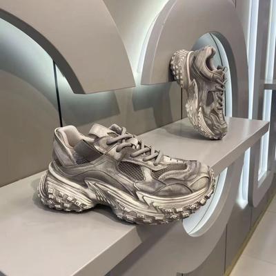Men's Shoes 2025 New Thick Sole Tire Sole Height Increasing Dad Shoes Casual Fashion Versatile Sports Trend Shoes