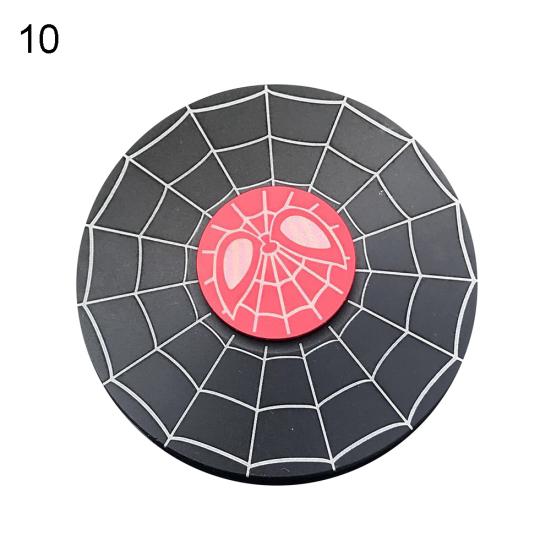 Rund Captain America Spideman Alloy Fingerspiss Gyro Hand Spinner Anti-stress leketøy