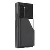 D6 Alloy Card Holder with Retro Frosted Faux Leather Case, Compatible with Samsung Galaxy Z Fold7, Magnetic Two-in-One Design
