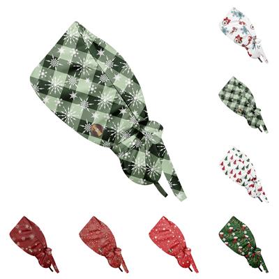 Fashionable Christmas Print Work Cap, Casual Women's Ponytail Cap, Wash Cap, Baotou Cap
