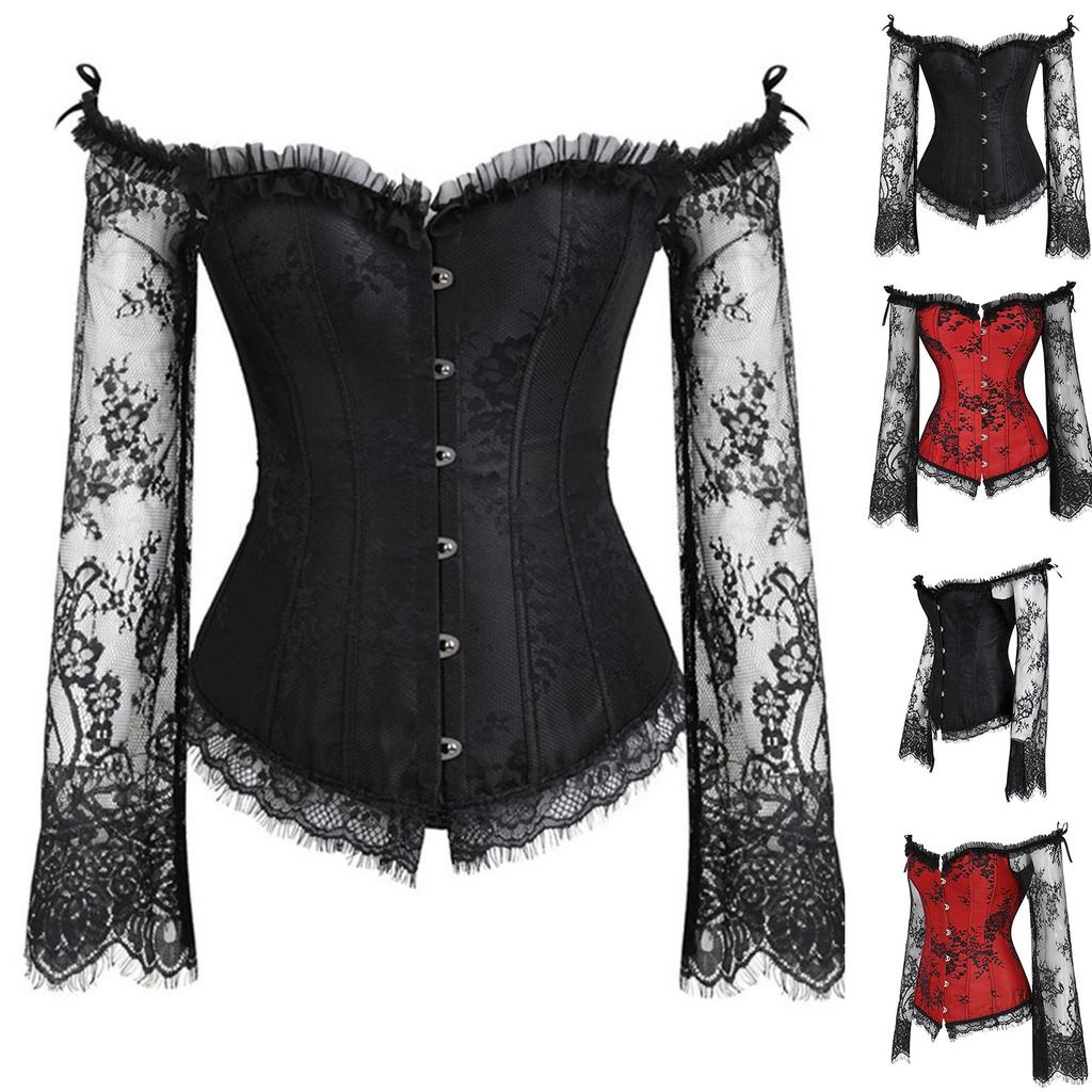 Women Steampunk Leather Zipper Goth Steel Vintage Top Steampunk Bustiers Corsets