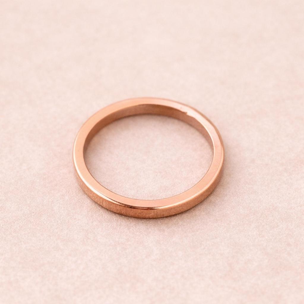 Pure Copper Minimalist Band Ring, Everyday Wear Simple Band, Promise Band, Handmade Jewelry