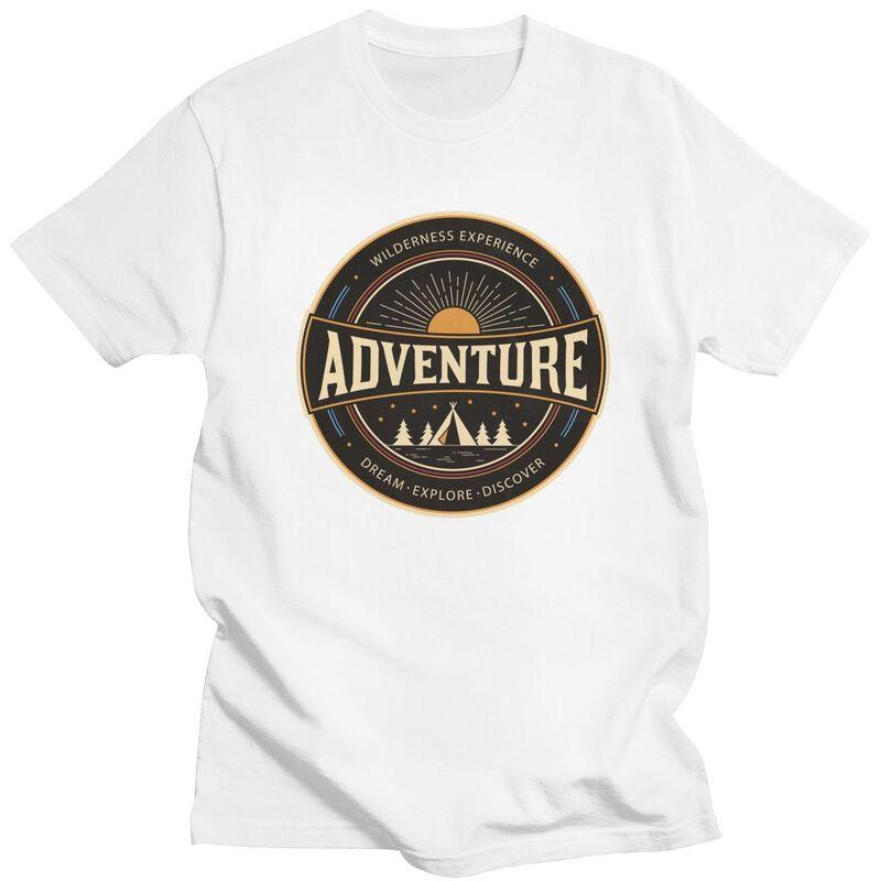 Custom Adventure Outdoor Wilderness Explorer Camping T Shirt for Men Tshirt Leisure Tees Short Sleeves Tshirt Clothing Gift