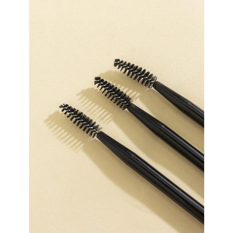 1 Stück Weiß/Schwarz Wimpernzange & Augenbrauenbürste, Biegsame Mehrzweck-Doppelseitige Make-up-Bürste Mit Ergonomischem Griff, Augenbrauenbürste